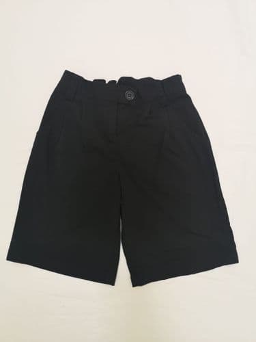 M&S black pleated shorts 10 years